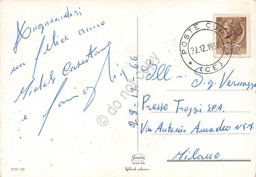 Cartolina Buon Anno da montagna con neve e montagne 1956 | Immagine Gallery 2