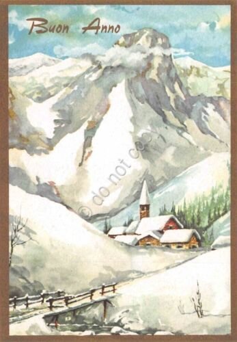 Cartolina Buon Anno lotto di 6 cartoline illustrate bordo paesaggi …