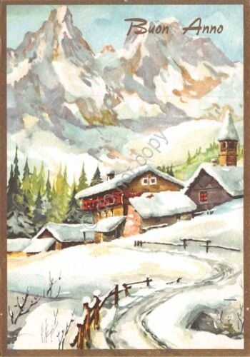 Cartolina Buon Anno lotto di 6 cartoline illustrate bordo paesaggi …