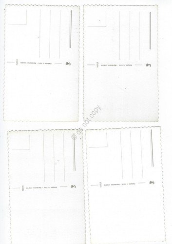 Cartolina Buon Natale 4 cartoline bordo oro panorama neve Vintage
