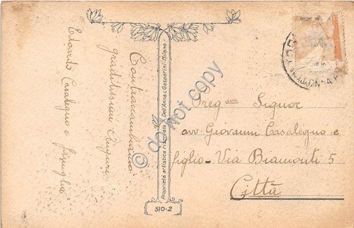 Cartolina Buon Natale Illustrata Dell'Anna vischio VG | Immagine Gallery 2