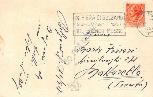 Cartolina Buon Onomastico Rose timbro a targhetta X Fiera di … | Immagine Gallery 2