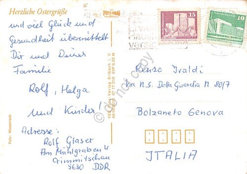 Cartolina Buona Pasqua fiori uova colorate | Immagine Gallery 2