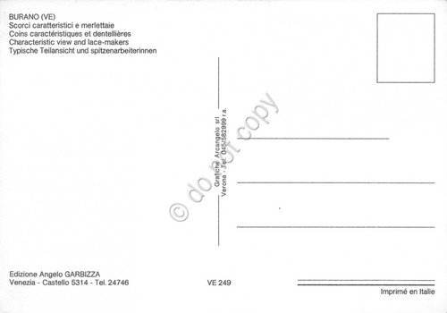 Cartolina Burano 3 vedute merlettaie | Immagine Gallery 2