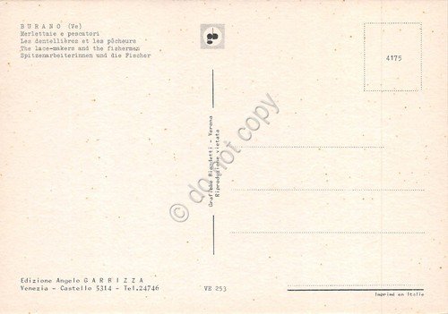 Cartolina Burano Merlettaie e pescatori anni '80 | Immagine Gallery 2