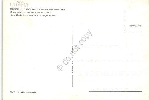 Cartolina Bussana Vecchia Scorcio caratteristico ora Sede degli Artisti animata | Immagine Gallery 2
