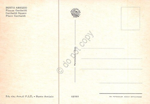 Cartolina Busto Arsizio Piazza Garibaldi Cariplo (Varese)
