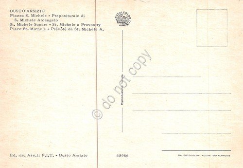 Cartolina Busto Arsizio Piazza San Michele Prepositurale di S. Michele …