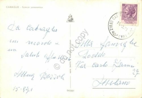 Cartolina Cabiaglio panorama parziale 1971