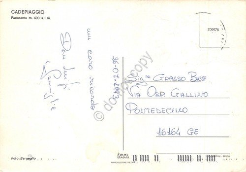 Cartolina Cadepiaggio panorama 1993 grinze (Alessandria) | Immagine Gallery 2