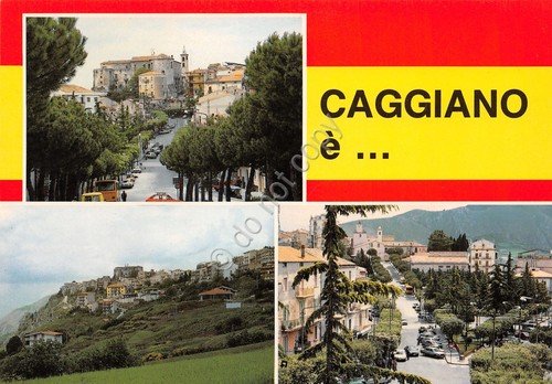 Cartolina Caggiano vedute varie case anni '80 | Immagine principale