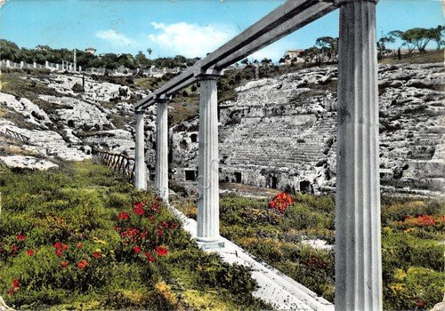 Cartolina Cagliari Anfiteatro Romano Timbro a targhetta PT 1962 | Immagine Gallery 2