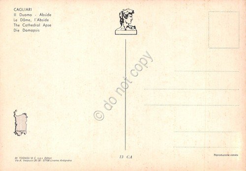 Cartolina Cagliari Duomo Abside dal basso | Immagine Gallery 2