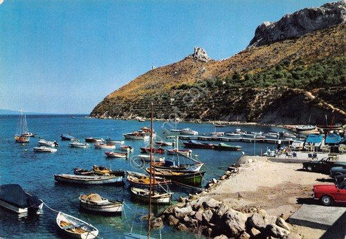 Cartolina Cagliari Marina piccola Approdo 1967