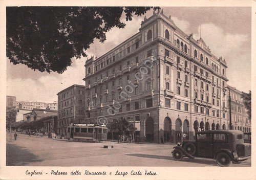 Cartolina Cagliari Palazzo della Rinascente Largo Carlo Felice 1929 | Immagine principale
