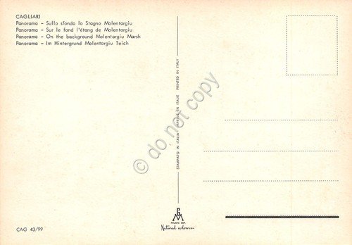 Cartolina Cagliari panorama con Stagno Melentargiu | Immagine Gallery 2