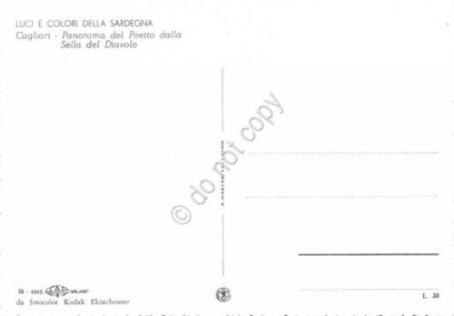 Cartolina Cagliari Panorama del Poetto da Sella del Diavolo | Immagine Gallery 2