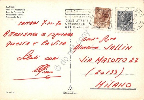 Cartolina Cagliari Torre del Prezzemolo 1970 | Immagine Gallery 2