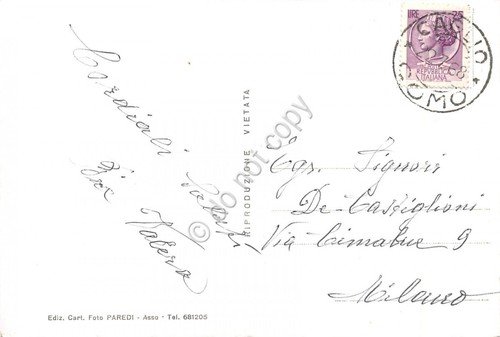 Cartolina Caglio panorama 1968