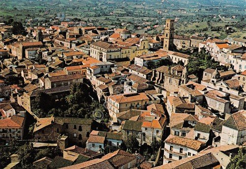 Cartolina Caiazzo Panorama aereo case anni '80
