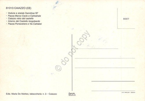 Cartolina Caiazzo vedute varie paese e case anni '80 | Immagine Gallery 2