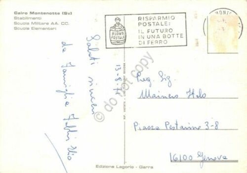 Cartolina Cairo Montenotte vedute 1971 (Savona)