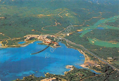 Cartolina Cala di Volpe Panorama aereo 1974