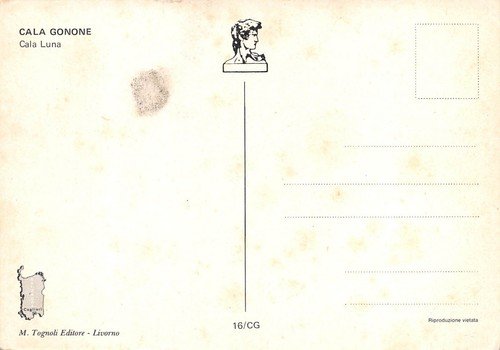 Cartolina Cala Gonone cala Luna (Nuoro)