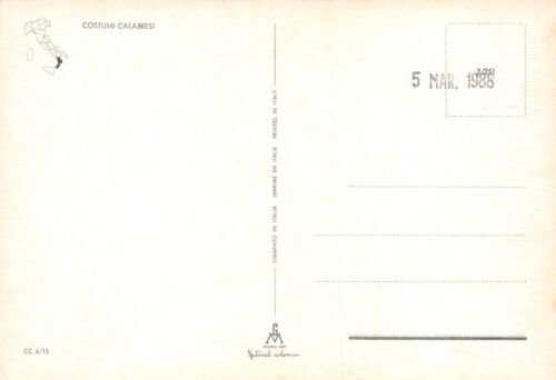 Cartolina Calabria Costumi tradizionali calabresi