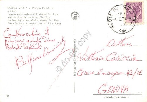 Cartolina Calabria Palmi Costa Viola Panorama da Monte S. Elia … | Immagine Gallery 2