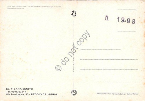 Cartolina Calabria Saluti da Vedutine e cartina (Altre tematiche) | Immagine Gallery 2