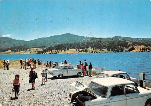 Cartolina Calabria Sila Lorica Passeggiata su fiume Arvo 1968 auto … | Immagine principale