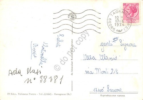 Cartolina Calabria vedute 1974 (Reggio Calabria) | Immagine Gallery 2