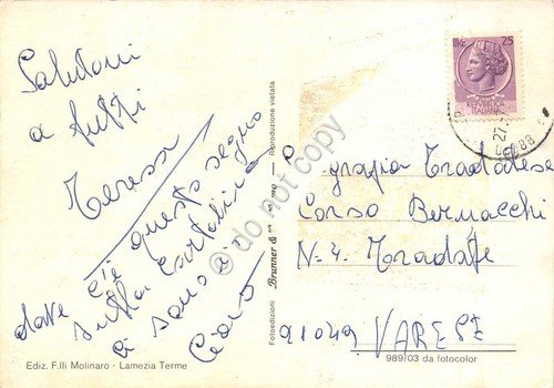 Cartolina Calabria vedute varie grafica Amantea Gizzera Nicastro Gioia anni … | Immagine Gallery 2