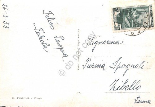 Cartolina Calceranica al Lago 1953