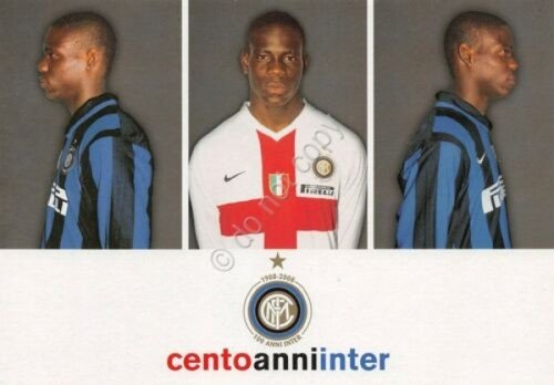 Cartolina calcio Mario Balotelli Inter