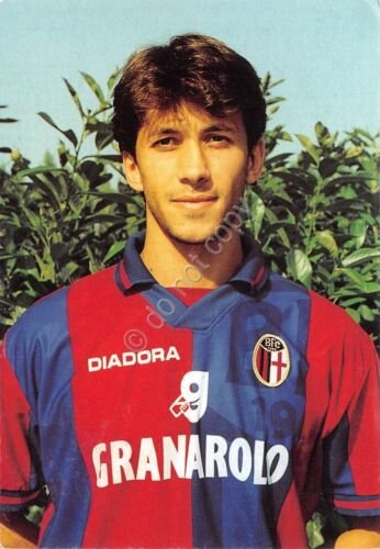 Cartolina Calcio Massimo Paganin Bologna Stagione 1997/98