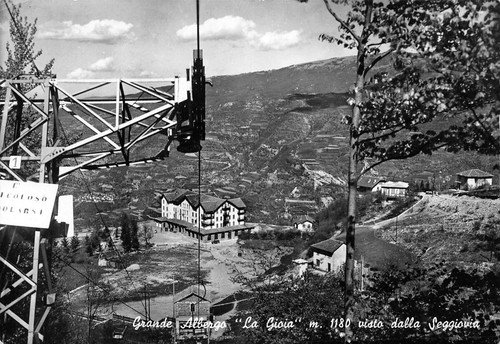 Cartolina Caldirola Albergo La Gioia Seggiovia al Monte Giarolo 1959