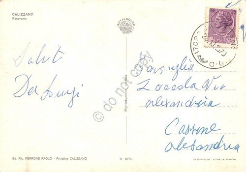 Cartolina Calizzano Panorama 1970 (Savona)