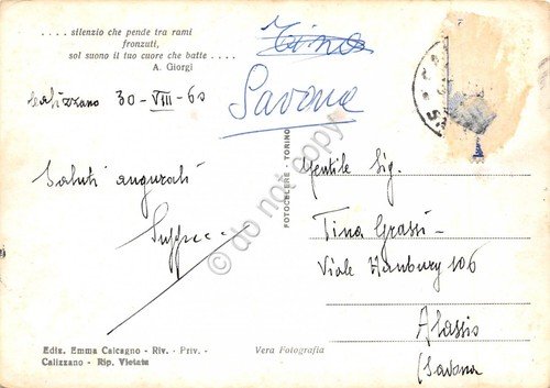 Cartolina Calizzano panorama dintorni 1960