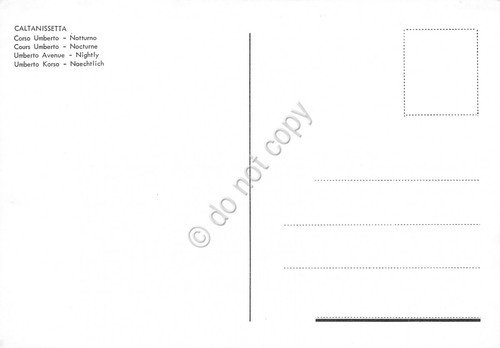 Cartolina Caltanissetta Corso Umberto Notturno | Immagine Gallery 2