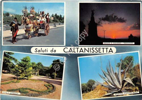 Cartolina Caltanissetta saluti da vedutine (Altre tematiche) | Immagine principale
