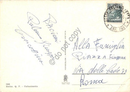 Cartolina Caltanissetta saluti da vedutine (Altre tematiche)