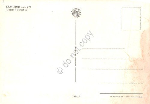 Cartolina Camerino vedute varie paese Rocca dei Duchi anni '80