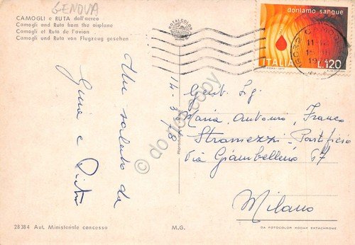 Cartolina Camogli e Ruta panorama aereo 1978 | Immagine Gallery 2