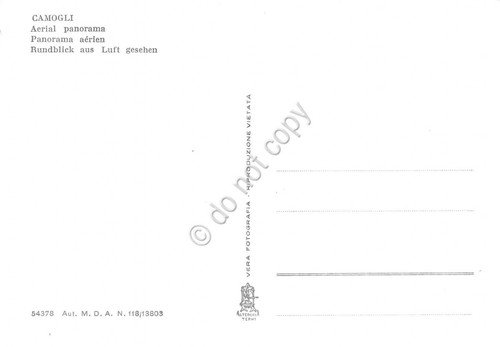Cartolina Camogli panorama aereo (Genova)