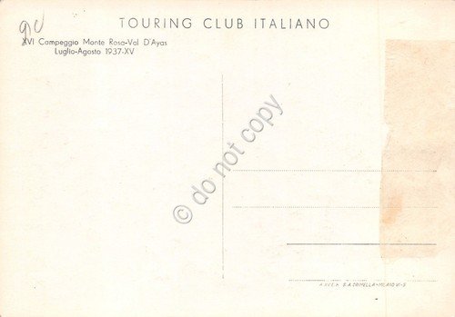 Cartolina Campeggio Monte Rosa Val D'Ayas 1937 Touring Club fotocartolina | Immagine Gallery 2