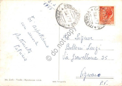 Cartolina Campertogno Panorama 1957 (Vercelli) | Immagine Gallery 2