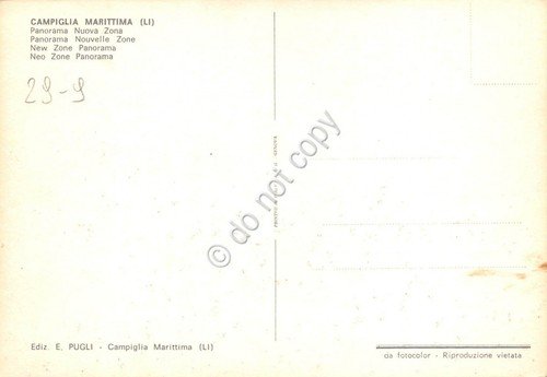 Cartolina Campiglia Marittima Panorama Zona Nuova