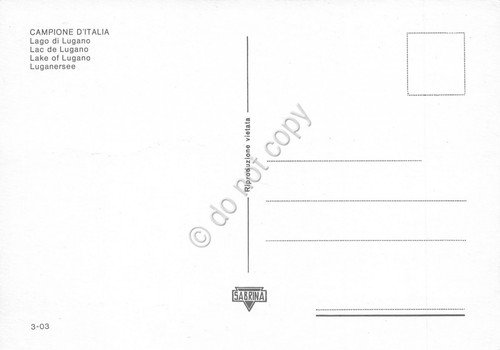 Cartolina Campione d' Italia Lago di Lugano (Como) | Immagine Gallery 2